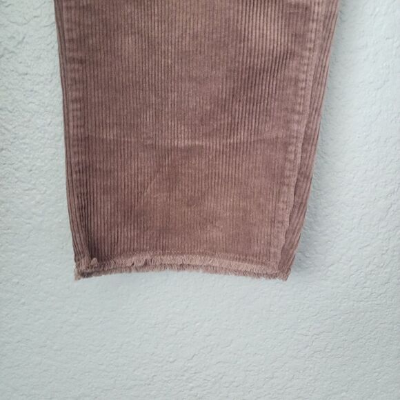 LOFT The straight crop high rise corduroy Frey hem pants - Picture 9 of 16